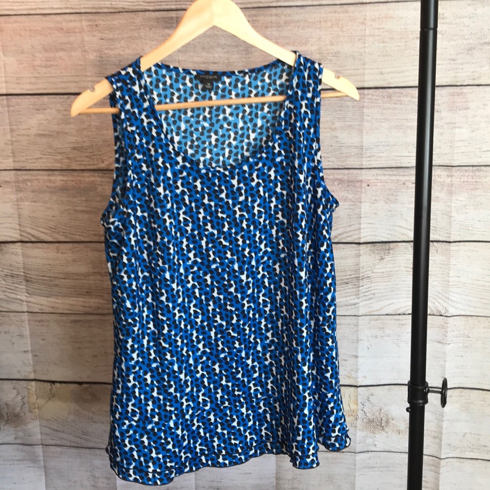 Ann Taylor , Size M, Blue/Black/White Tank